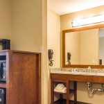 Comfort Inn & Suites Rocklin - Roseville two queen bedroom amenities and bathroom vanity